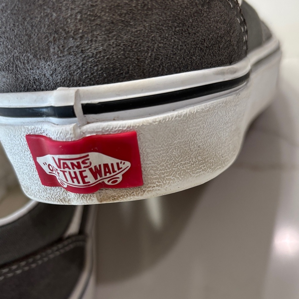 Vans Old Skool Gray and White Suede Low Top Sneakers - Picture 14 of 15